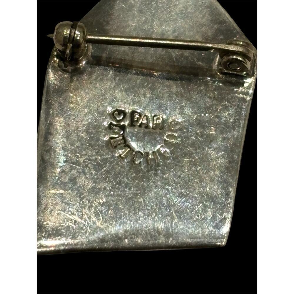 Sterling Silver Love Letter Envelope Brooch Far Fetched 6.65g 925 - Picture 3 of 6